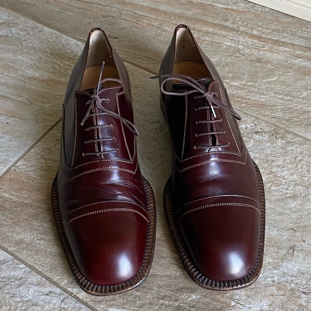 SANTONI Vintage Cap-toe Oxford